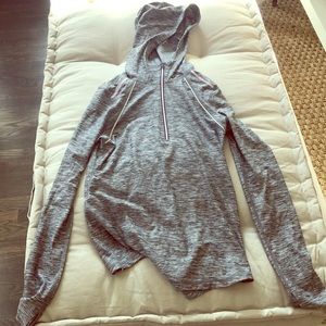 Zella Gray half zip lightweight with hood